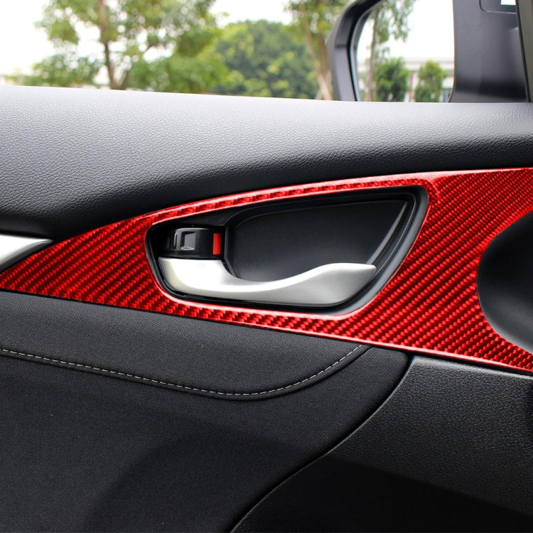 Car Carbon Fiber Door Handle Door Wrist Panel Decorative Sticker for Honda Tenth Generation Civic 2016-2019, Left and Right Drive Universal ÎҵÄÉ̵ê