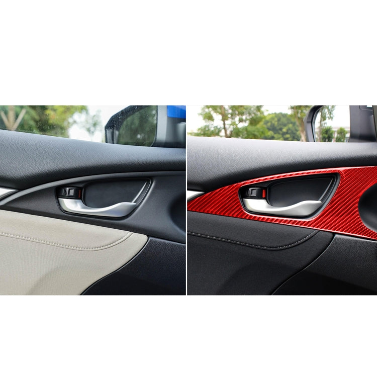 Car Carbon Fiber Door Handle Door Wrist Panel Decorative Sticker for Honda Tenth Generation Civic 2016-2019, Left and Right Drive Universal ÎҵÄÉ̵ê