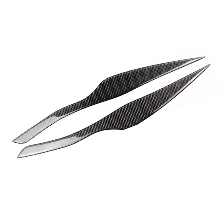 1 Pairs Carbon Fiber Car Lamp Eyebrow Decorative Sticker for BMW E90 / 318i / 320i / 325i 2005-2008, Drop Glue Version