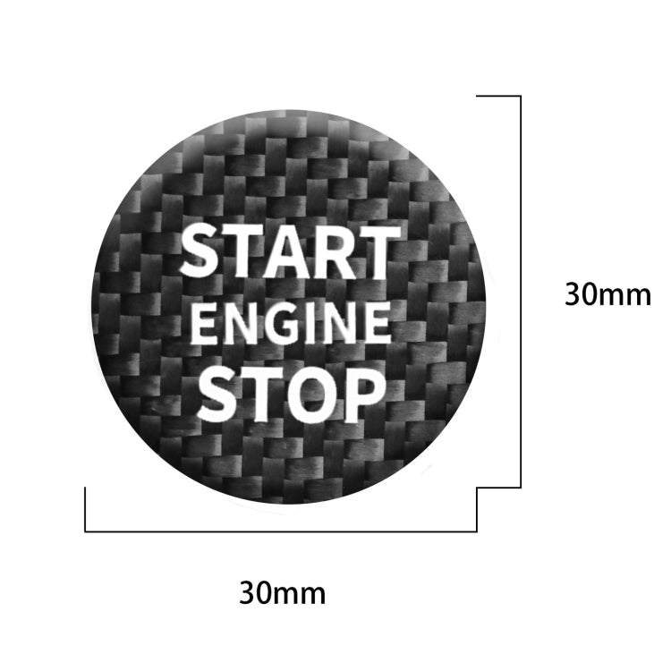 Car Carbon Fiber Engine Start Button Decorative Cover Trim for Alfa Romeo Giulia