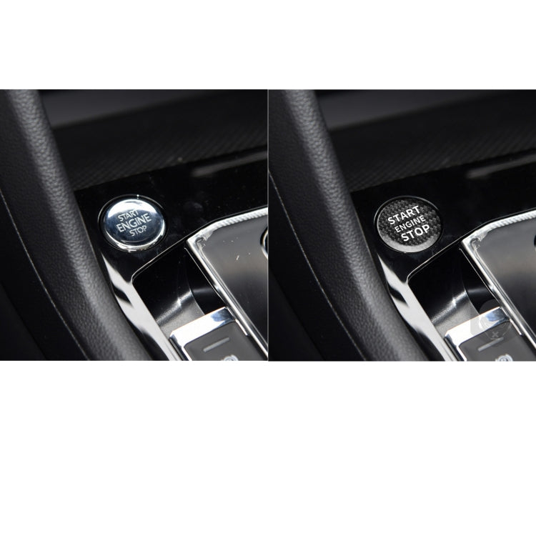 Car Carbon Fiber Engine Start Button Decorative Cover Trim for Volkswagen Tiguan L 2017-2019 ÎҵÄÉ̵ê