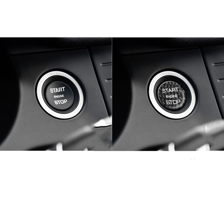 Car Carbon Fiber Engine Start Button Decorative Cover Trim for Land Rover Discovery 2016-2019 ÎҵÄÉ̵ê