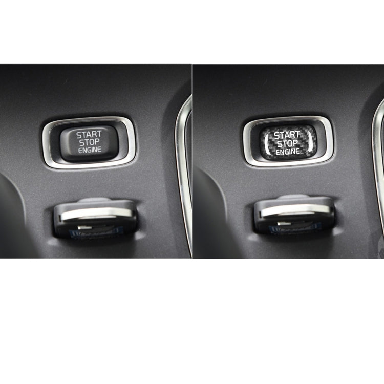 Car Carbon Fiber Engine Start Button Decorative Cover Trim for Volvo V40 2013-2019 ÎҵÄÉ̵ê