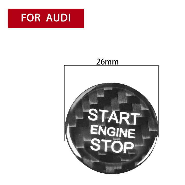 Car Carbon Fiber Engine Start Button Decorative Cover Trim for Audi A3 ÎҵÄÉ̵ê