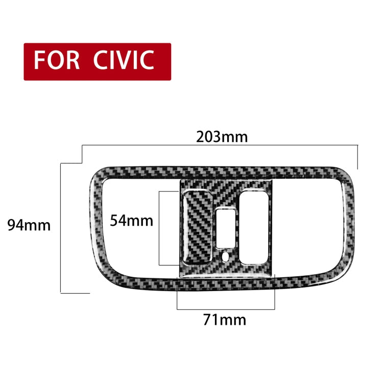 2 in 1 Car Carbon Ceiling Light Panel Decorative Sticker for Honda Civic 8th Generation 2006-2011, Left and Right Drive Universal-Reluova