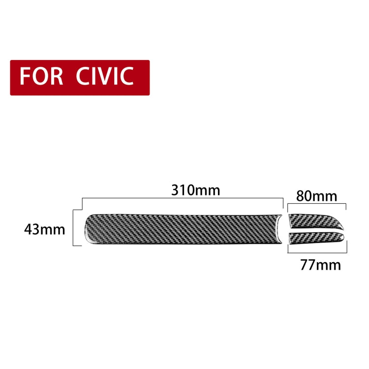 3 in 1 Car Carbon Fiber Front Passenger Seat Storage Box Decorative Sticker for Honda Civic 8th Generation 2006-2011, Right Drive ÎҵÄÉ̵ê