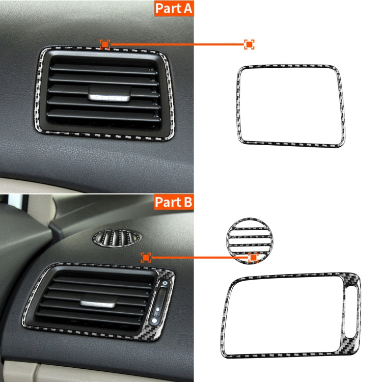 3 in 1 Car Carbon Fiber Front Passenger Seat Air Outlet Decorative Sticker for Honda Civic 8th Generation 2006-2011, Right Drive ÎҵÄÉ̵ê