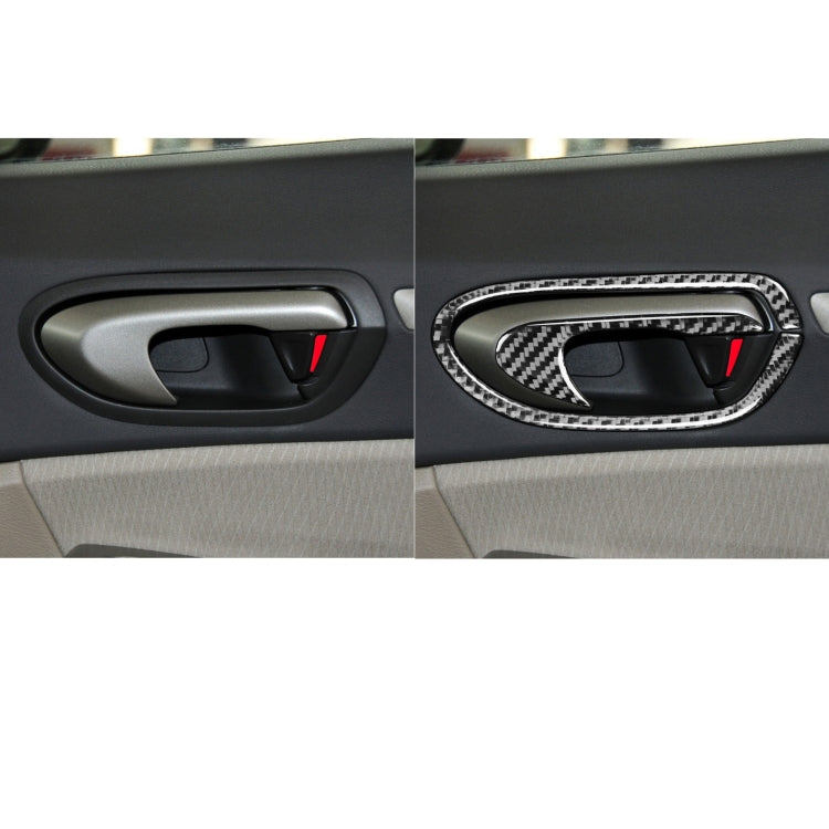 8 in 1 Car Carbon Door Handle Decorative Sticker for Honda Civic 8th Generation 2006-2011, Left and Right Drive Universal ÎҵÄÉ̵ê