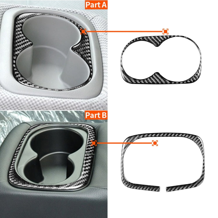 2 in 1 Car Carbon Fiber Rear Water Cup Holder Panel Decorative Sticker for Honda Civic 8th Generation 2006-2011, Left and Right Drive Universal-Reluova