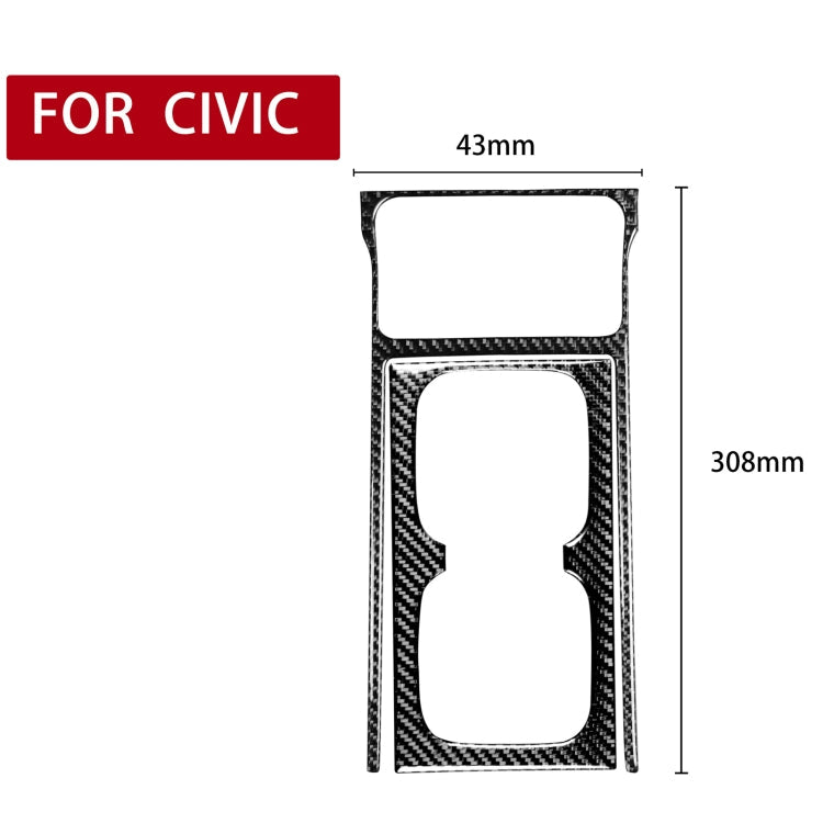2 in 1 Car Carbon Fiber Water Cup Holder Panel Decorative Sticker for Honda Civic 8th Generation 2006-2011, Left and Right Drive Universal-Reluova