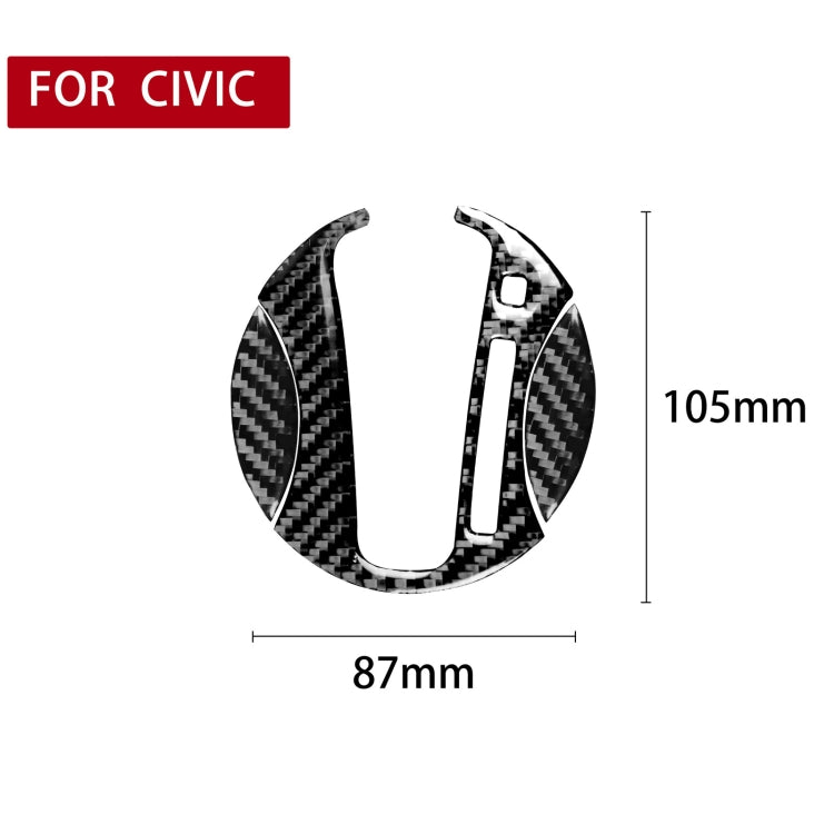 3 in 1 Car Carbon Fiber Automatic Gear Decorative Sticker for Honda Civic 8th Generation 2006-2011, Right Drive ÎҵÄÉ̵ê