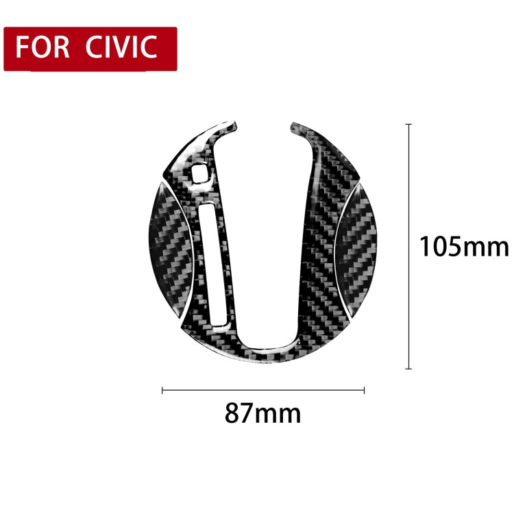 3 in 1 Car Carbon Fiber Automatic Gear Decorative Sticker for Honda Civic 8th Generation 2006-2011, Left Drive ÎҵÄÉ̵ê