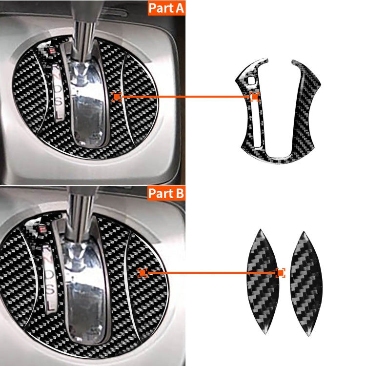 3 in 1 Car Carbon Fiber Automatic Gear Decorative Sticker for Honda Civic 8th Generation 2006-2011, Left Drive ÎҵÄÉ̵ê