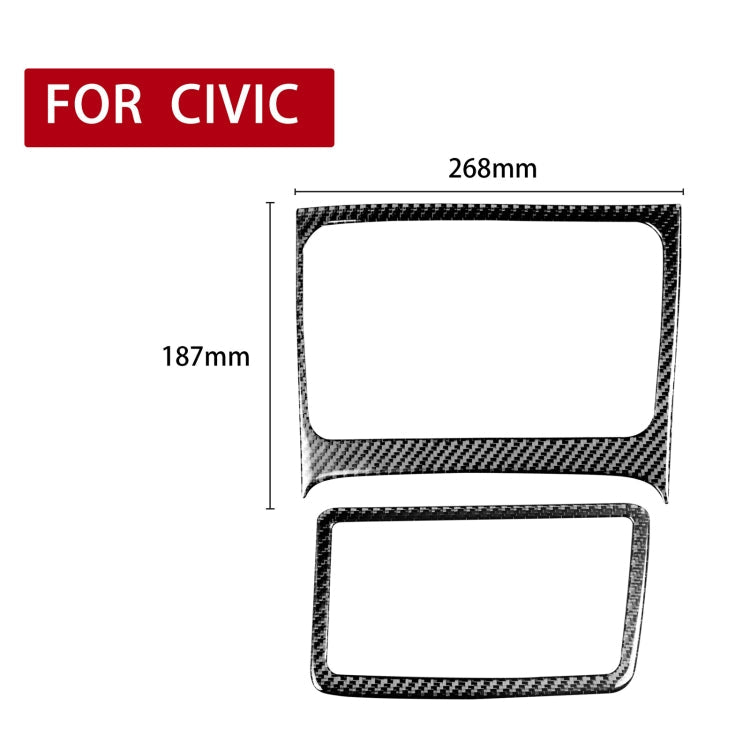 2 in 1 Car Carbon Fiber Storage Box Decorative Sticker for Honda Civic 8th Generation 2006-2011, Right Drive-Reluova