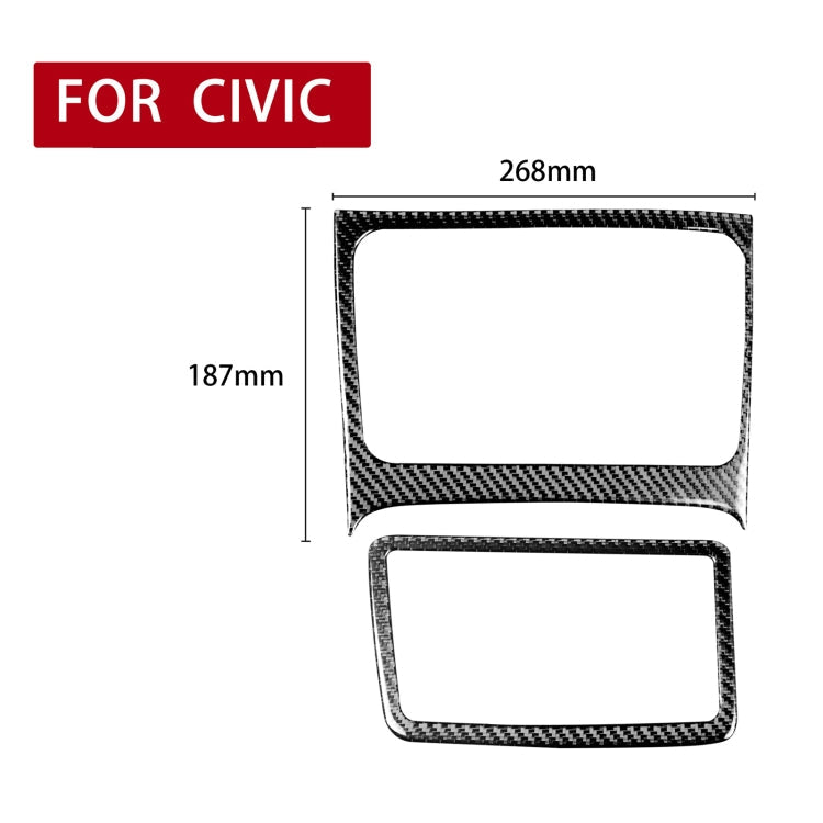 2 in 1 Car Carbon Fiber Storage Box Decorative Sticker for Honda Civic 8th Generation 2006-2011, Left Drive-Reluova