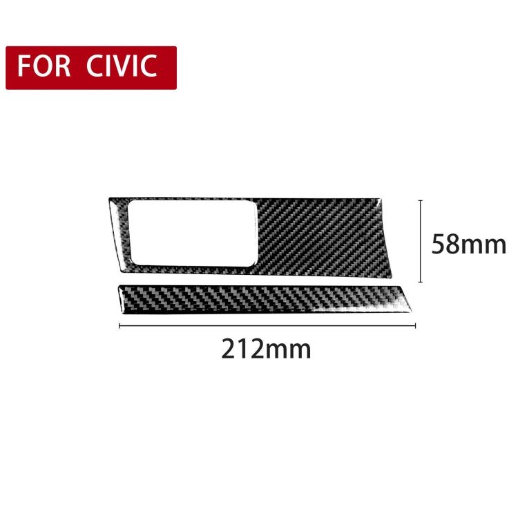 2 in 1 Car Carbon Fiber Headlight Switch Panel Decorative Sticker for Honda Civic 8th Generation 2006-2011, Left Drive-Reluova