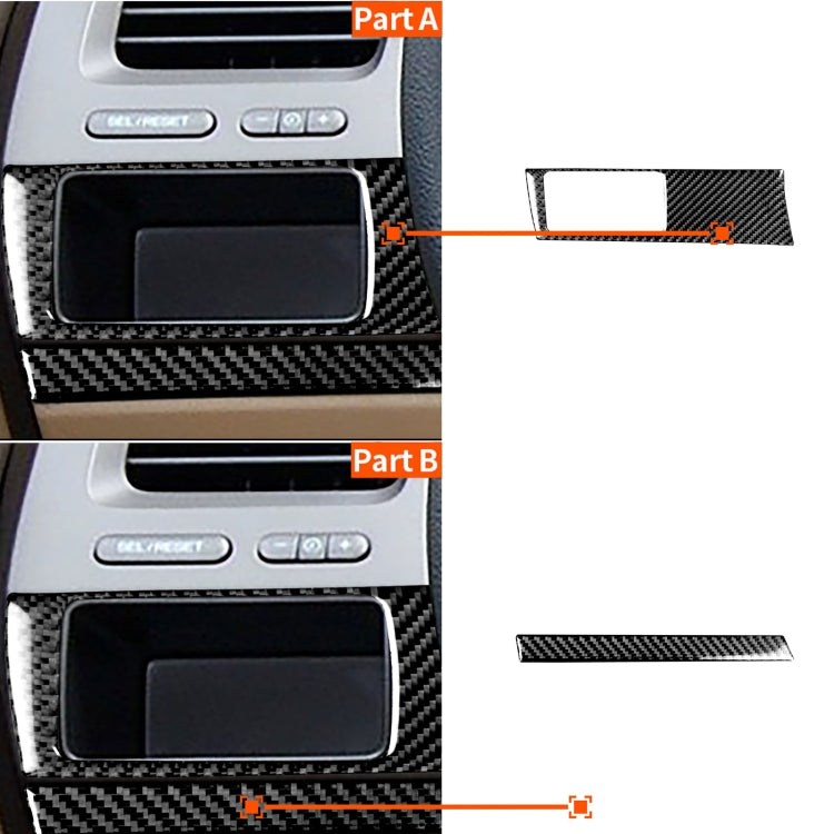 2 in 1 Car Carbon Fiber Headlight Switch Panel Decorative Sticker for Honda Civic 8th Generation 2006-2011, Left Drive-Reluova