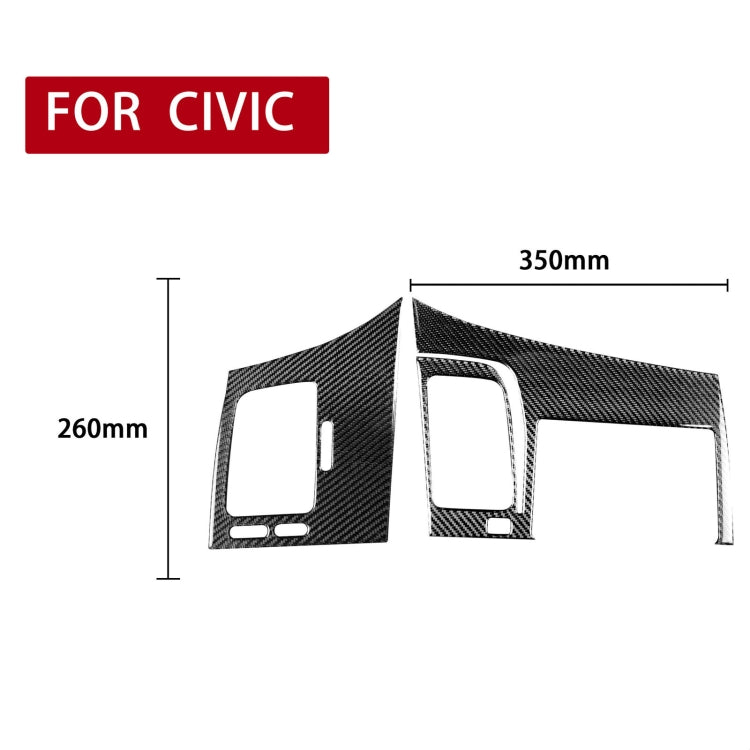 2 in 1 Car Carbon Fiber Driver Seat Left Side Air Outlet + Navigation Panel Decorative Sticker for Honda Civic 8th Generation 2006-2011, Left Drive-Reluova