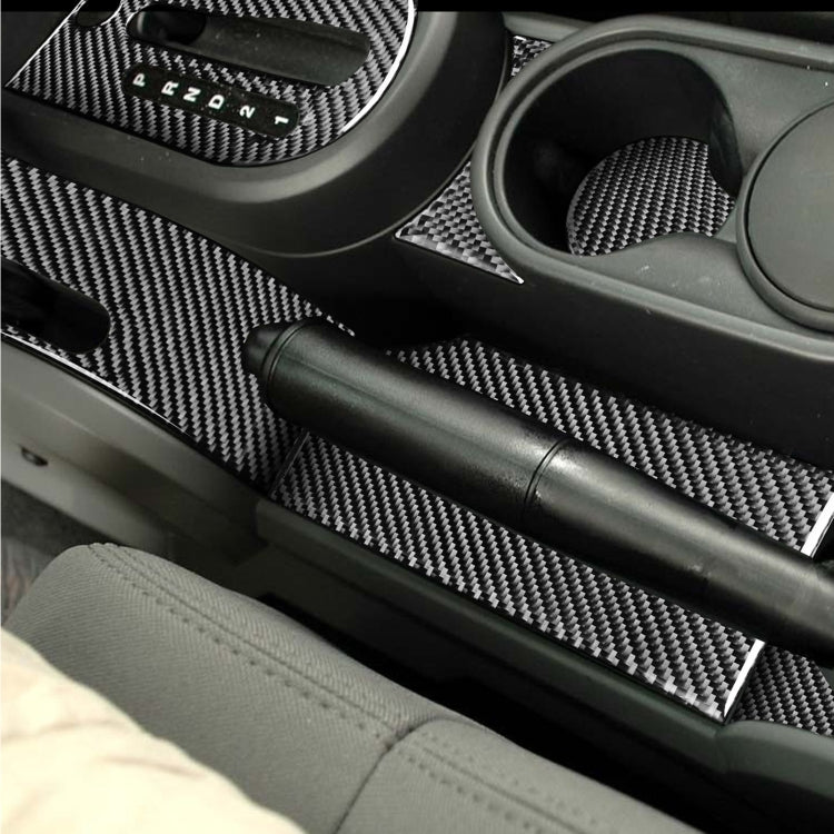 10 in 1 Car Carbon Fiber Gear Console Water Cup Holder Decorative Sticker for Jeep Wrangler JK 2007-2010, Left Drive