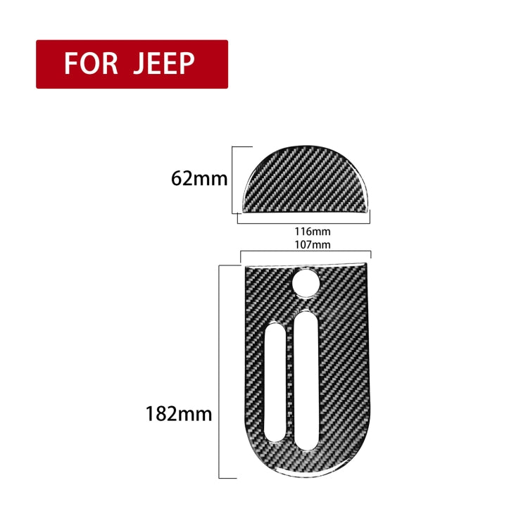 2 in 1 Car Carbon Fiber Gear Decorative Sticker for Jeep Wrangler JK 2007-2010, Left Drive-Reluova