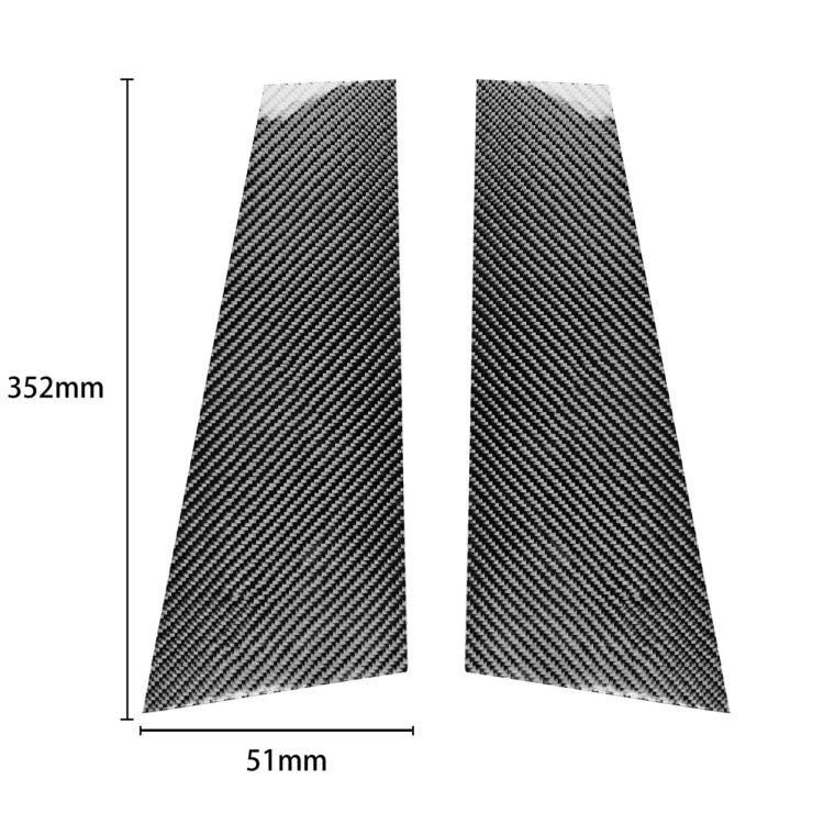 2 in 1 Car Carbon Fiber B-pillar Decorative Sticker for Mercedes-Benz CLA&#160;W117 2013-2019, Left and Right Drive Universal-Reluova