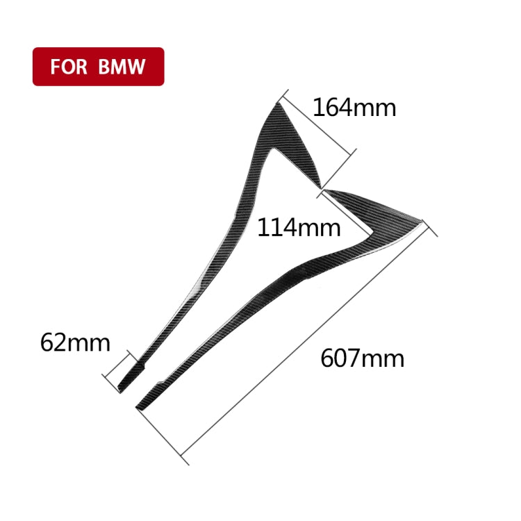 Car Carbon Fiber Light Eyebrow Decorative Sticker for BMW 3 Series G20/G28/325Li/330d/335 2019-2020, Left and Right Drive Universal ÎҵÄÉ̵ê