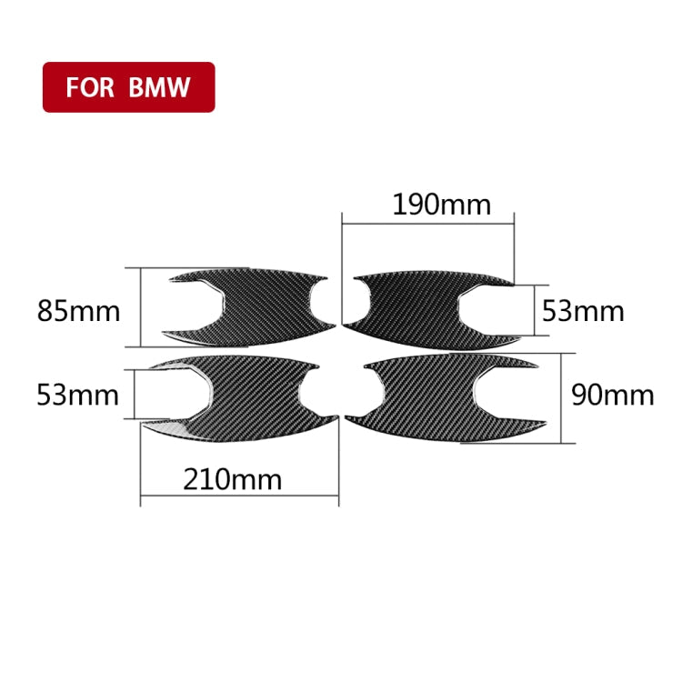 4 in 1 Car Carbon Fiber Outside Door Bowl Decorative Sticker for BMW 3 Series G20/G28/325Li/330d/335 2019-2020, Left and Right Drive Universal ÎҵÄÉ̵ê