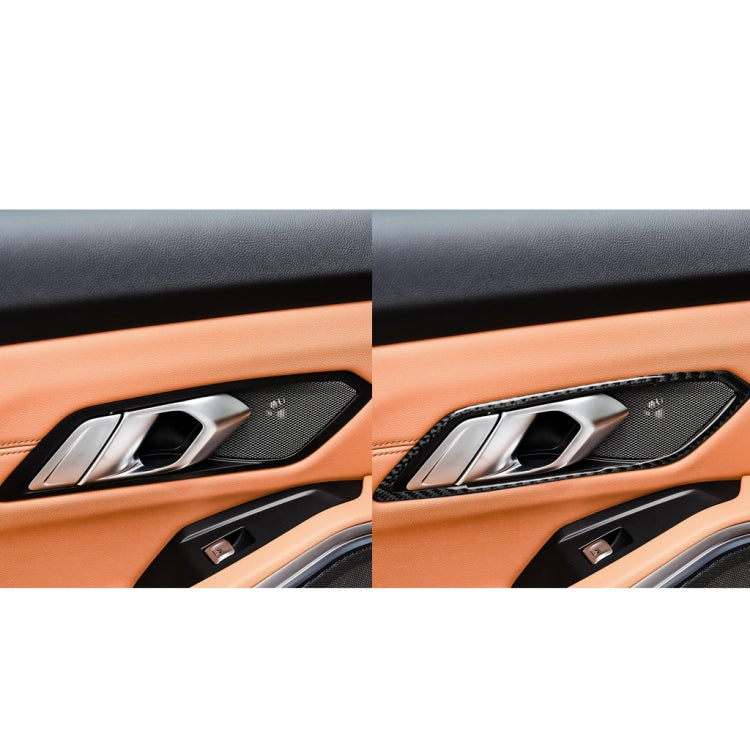 4 in 1 Car Carbon Fiber Door Handle Decorative Sticker for BMW 3 Series G20/G28/325Li/330d/335 2019-2020, Left and Right Drive Universal ÎҵÄÉ̵ê