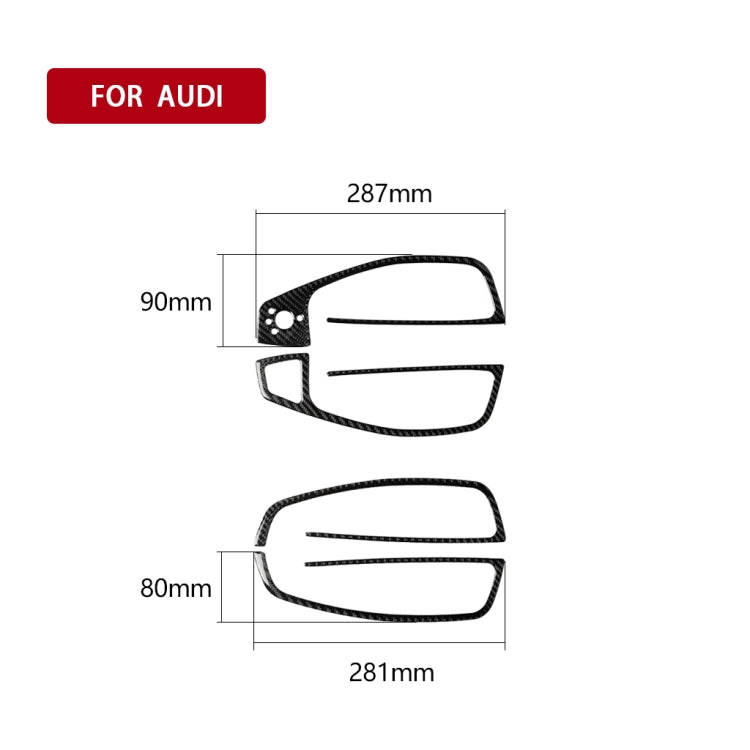 Car Carbon Fiber Glass Lifter Long Style Decorative Sticker for Audi A6 S6 C7 A7 S7 4G8 2012-2018, Left Drive ÎҵÄÉ̵ê