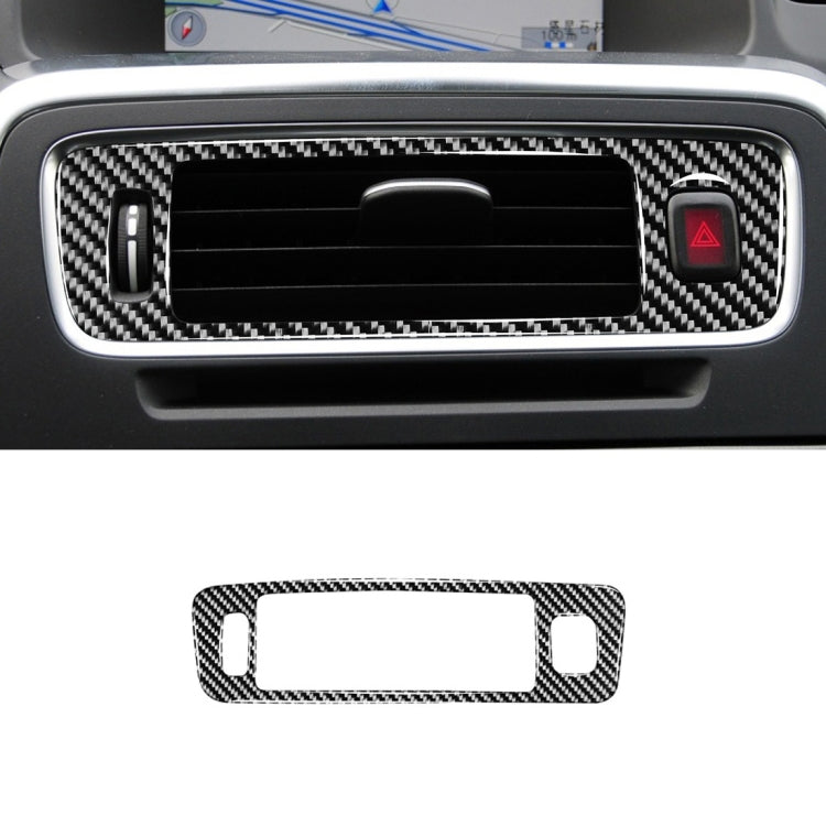 Car Carbon Fiber Central Control Below Air Outlet Decorative Stickers for Volvo V60 2010-2017 / S60 2010-2018, Left Drive ÎҵÄÉ̵ê