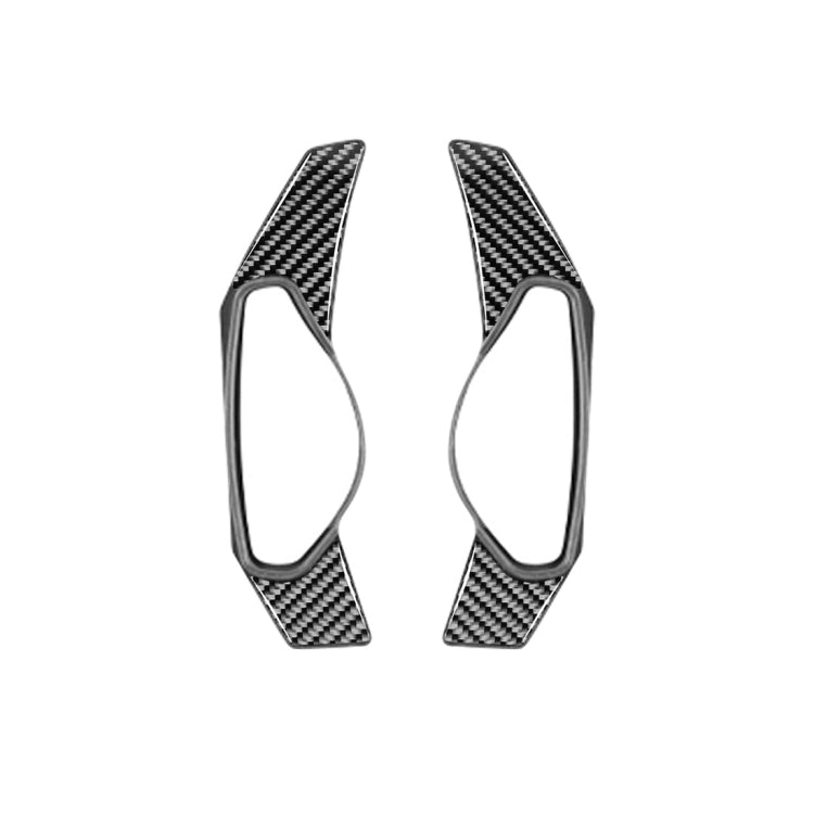 2 PCS Car Carbon Fiber Steering Wheel Paddle Decorative Stickers for Jaguar F-PACE X761 XE X760 XF X260 2016-2020, Left and Right Drive Universal-Reluova