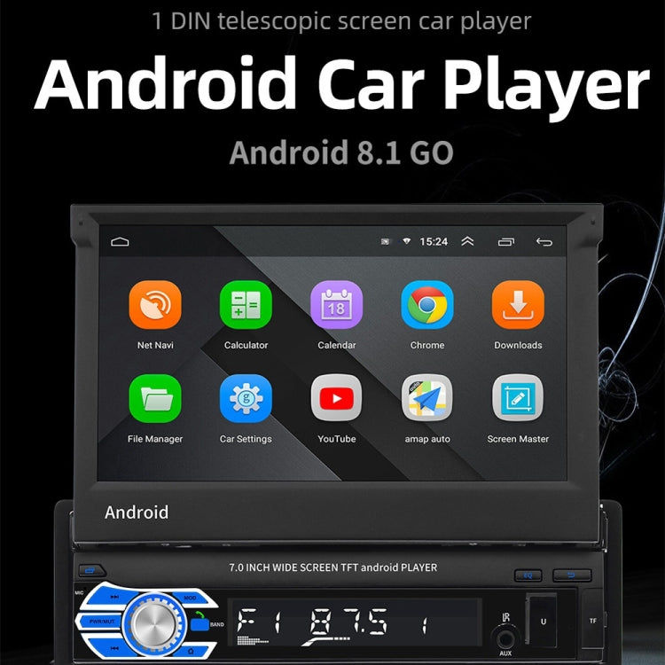 HD 7 inch Single Din Car Android Player GPS Navigation Bluetooth Touch Stereo Radio, Support Mirror Link & FM & WIFI