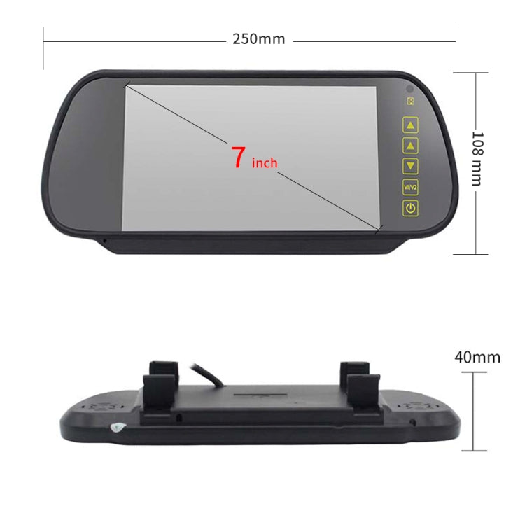 PZ506 Car Waterproof Reversing View Camera + 7 inch Rearview Monitor for Mercedes Benz ÎҵÄÉ̵ê