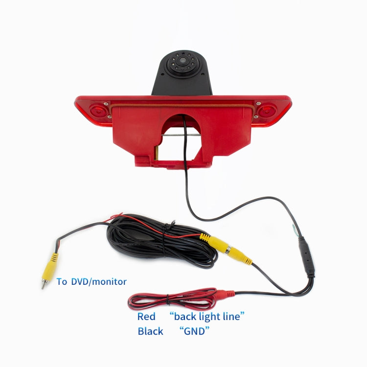 PZ465 Car Waterproof Brake Light View Camera + 7 inch Rearview Monitor for Citroen / Peugeot / Toyota