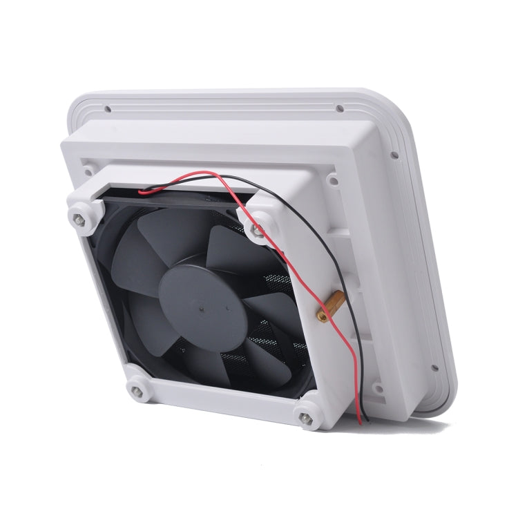 12V White Air Vent with Fan RV Trailer Caravan Gale Side Air Ventilation