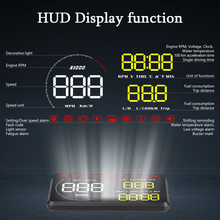 A9 5.5 inch Universal Car OBD2 HUD Vehicle-mounted Head Up Display ÎҵÄÉ̵ê