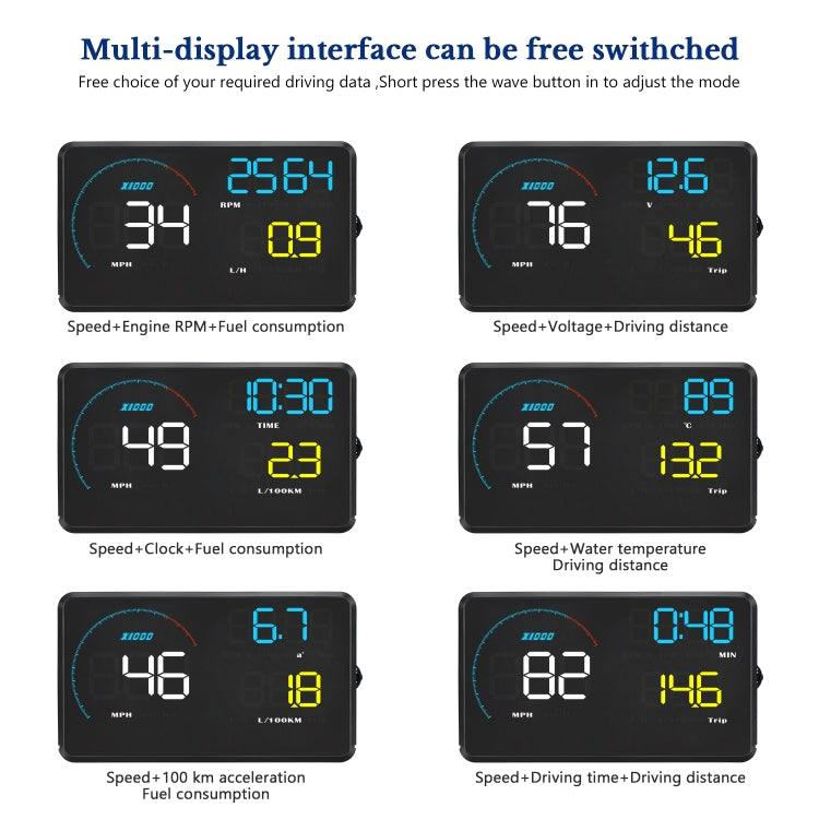 A9 5.5 inch Universal Car OBD2 HUD Vehicle-mounted Head Up Display ÎҵÄÉ̵ê