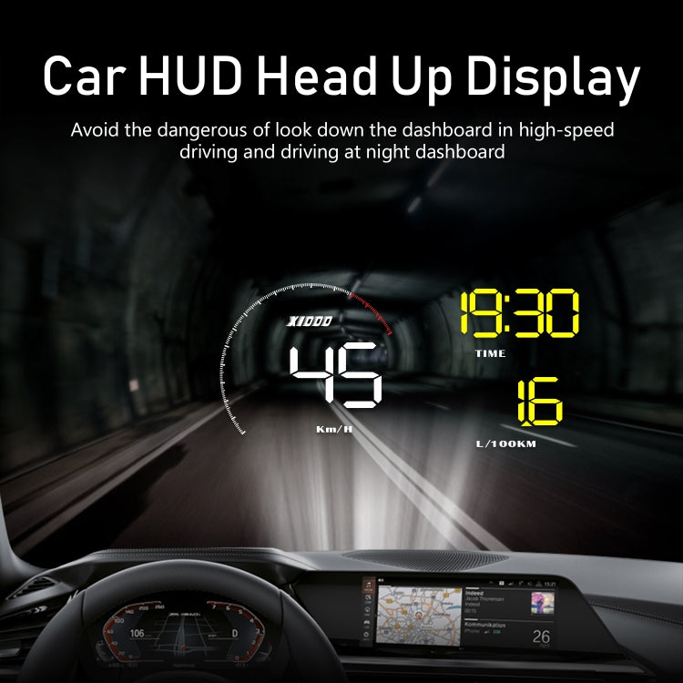 A9 5.5 inch Universal Car OBD2 HUD Vehicle-mounted Head Up Display