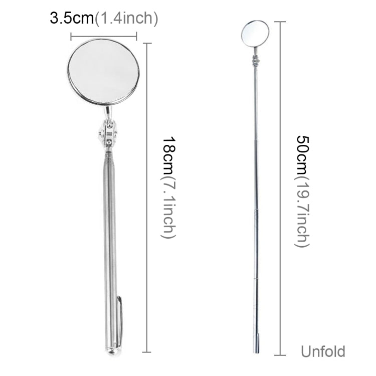 Vehicle Car Chassis Telescoping Inspection Mirror, Mirror Diameter: 3.5cm, Length: 50cm