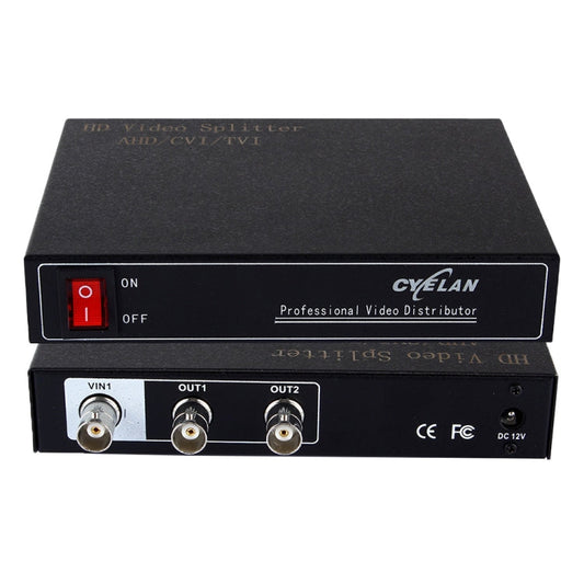 Coaxial AHD / CVI / TVI 1 into 2 Video Signal Splitter Reluova