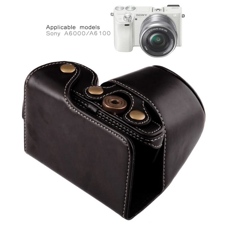 Full Body Camera PU Leather Case Bag with Strap for Sony A6000 / A6300 / Nex 6 My Store