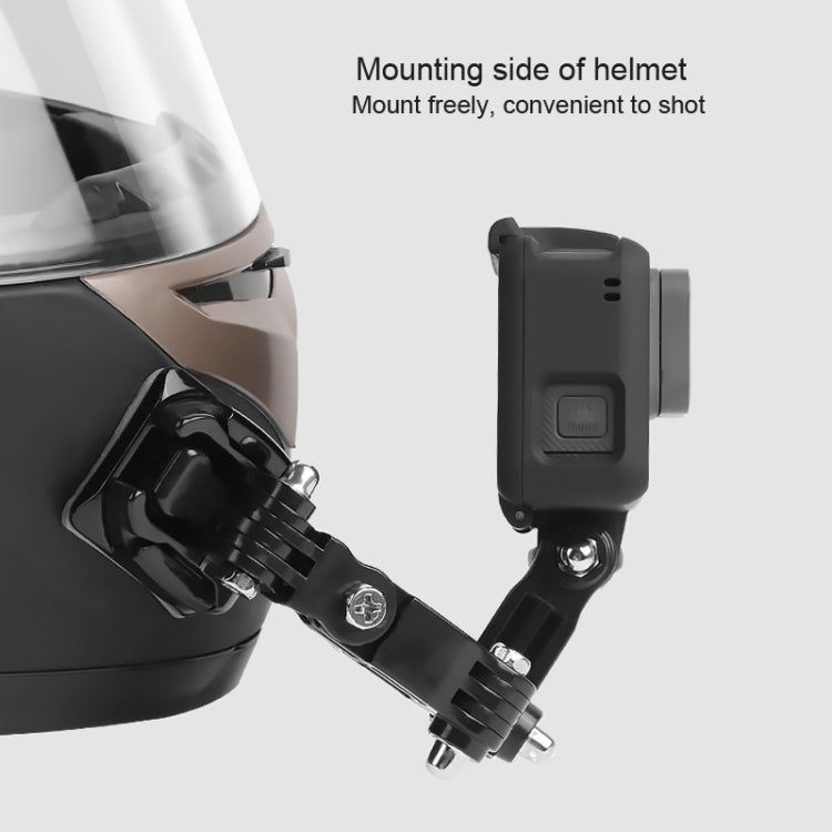 Cycling Helmet Adhesive Multi-Joint Arm Fixed Mount Set with J-Hook Buckle Mount & Adapter & Screw for DJI Osmo Action, GoPro HERO10 Black /9 Black / HERO8 Black /7 /6 /5 /5 Session /4 Session /4 /3+ /3 /2 /1, Xiaoyi and Other Action Cameras