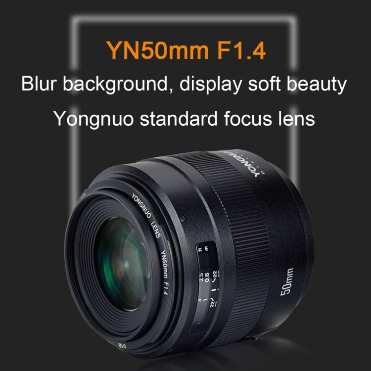 YONGNUO YN50MM F1.4C F1.4 Lens Large Aperture Auto Focus Lens for Canon