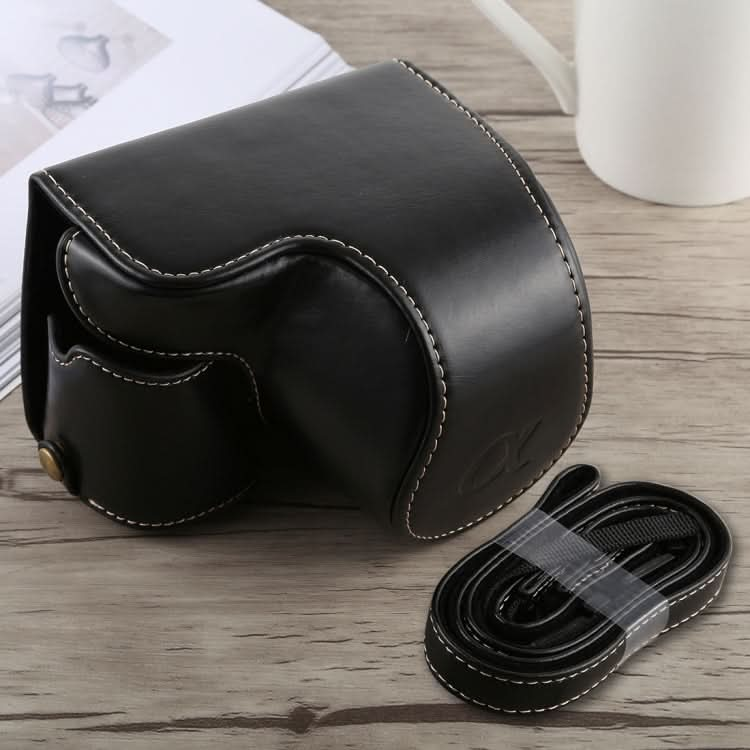 Full Body Camera PU Leather Case Bag with Strap for Sony A6300 My Store