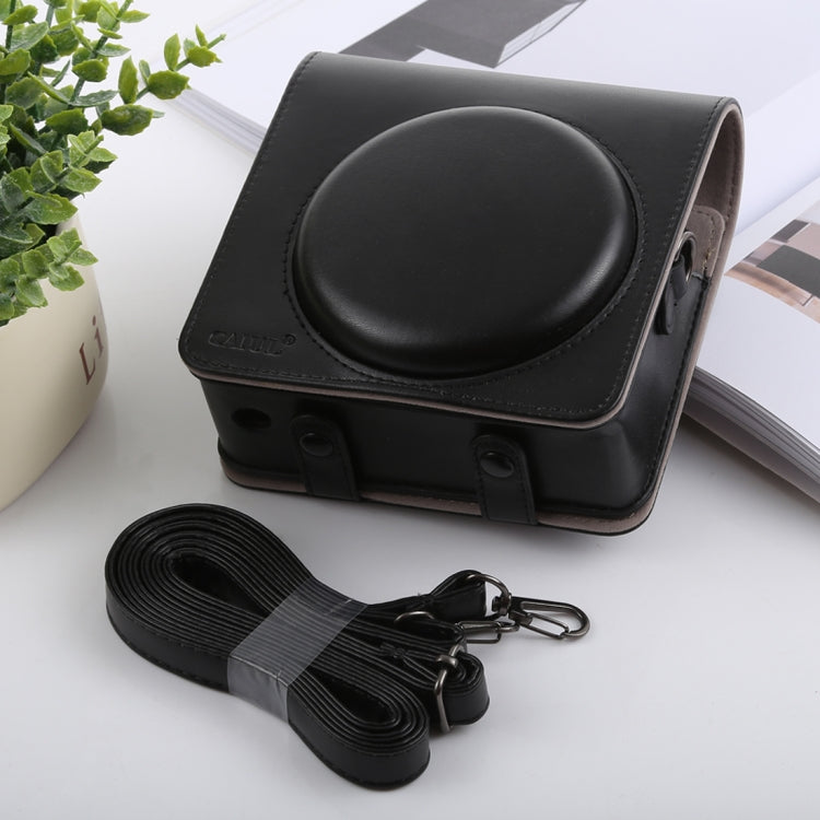 Retro Style Full Body Camera PU Leather Case Bag with Strap for FUJIFILM instax SQUARE SQ6