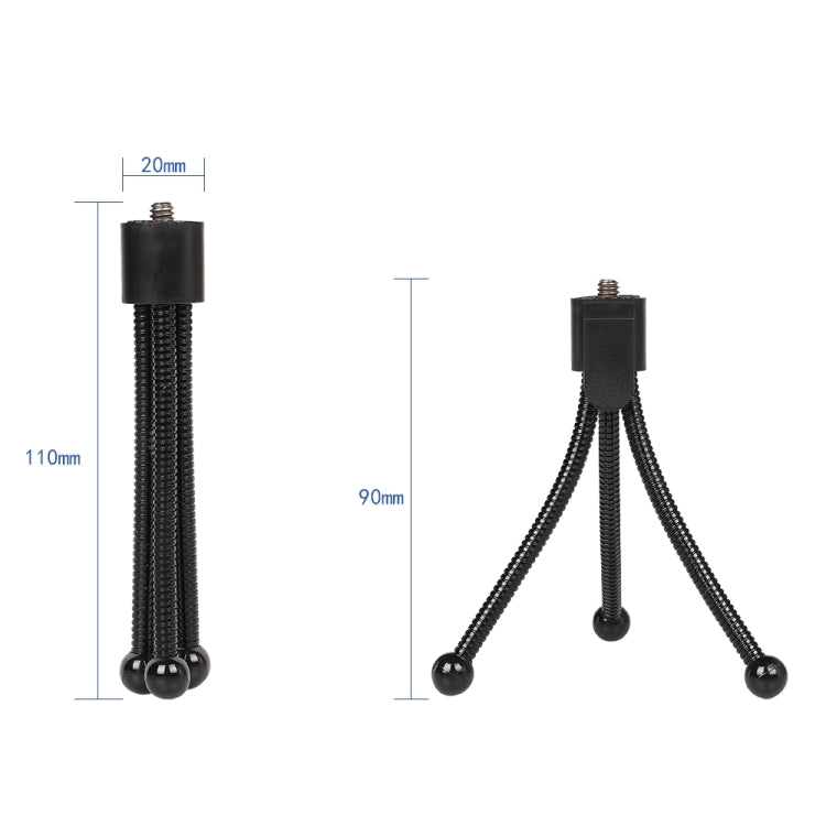 Mini Metal Desktop Tripod Mount with UNC1/4 screw interface, Max Load: 0.6kg