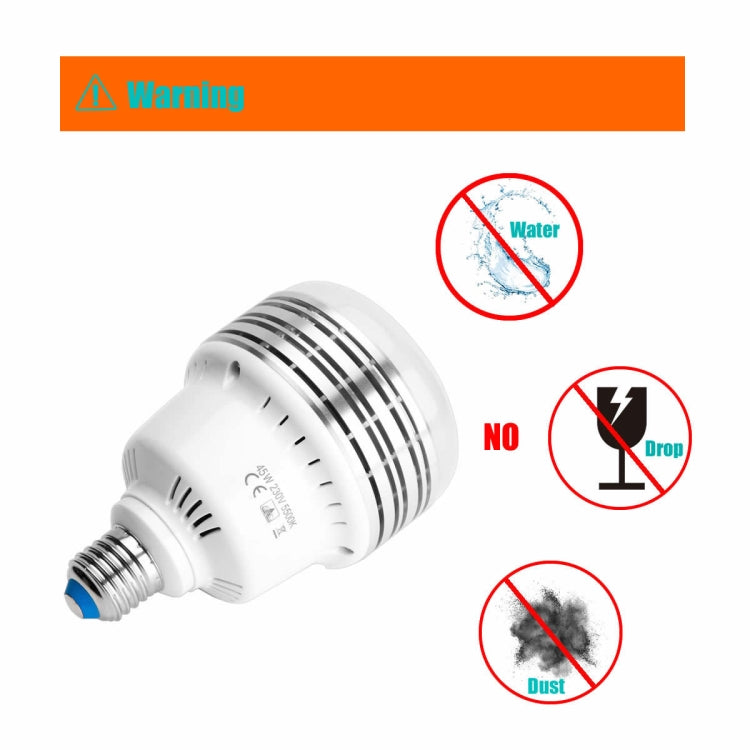 MANTOO PGL45 45W 230V 5500K 5460LM LED Light Bulb for Photography Lighting My Store