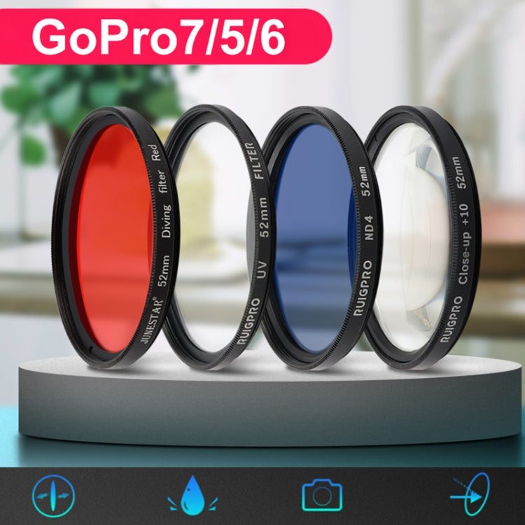 RUIGPRO for GoPro HERO 7/6 /5 Professional 52mm CPL Lens Filter with Filter Adapter Ring & Lens Cap