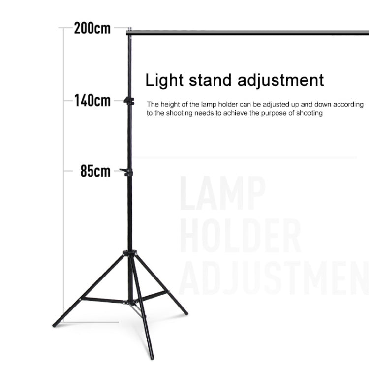 200x200cm Photo Studio Background Support Stand Backdrop Crossbar Bracket Kit-Reluova