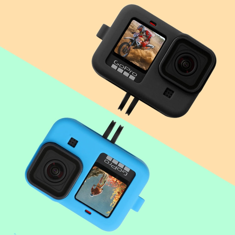 For GoPro HERO10 Black / HERO9 Black Silicone Protective Case Cover with Wrist Strap & Lens Cover My Store